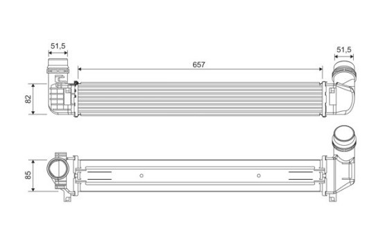 Intercooler, laddluftkylare 818389 Valeo