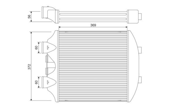 Intercooler, laddluftkylare 818393 Valeo