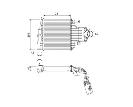 Intercooler, laddluftkylare 818395 Valeo