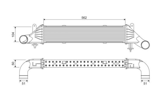 Intercooler, laddluftkylare 818540 Valeo