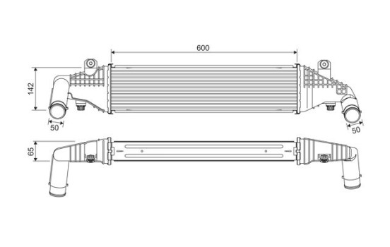 Intercooler, laddluftkylare 818542 Valeo