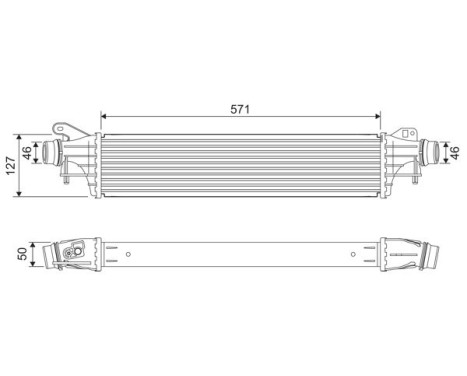 Intercooler, laddluftkylare 818681 Valeo