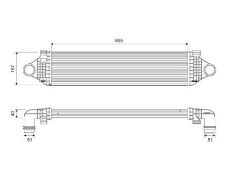Intercooler, laddluftkylare 818689 Valeo