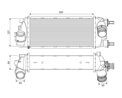 Intercooler, laddluftkylare 818695 Valeo