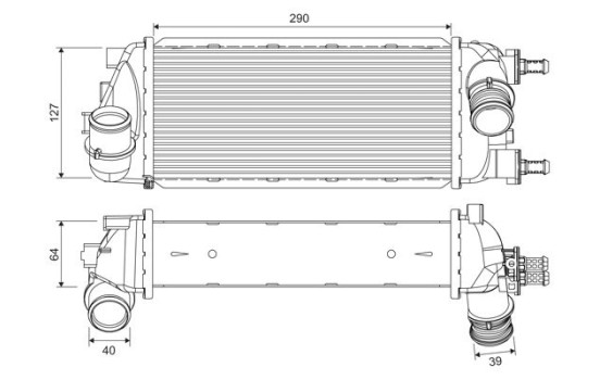 Intercooler, laddluftkylare 818695 Valeo