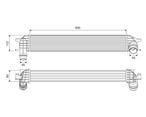 Intercooler, laddluftkylare 818696 Valeo
