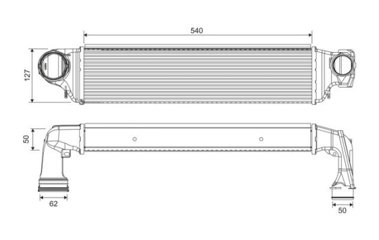 Intercooler, laddluftkylare 818716 Valeo