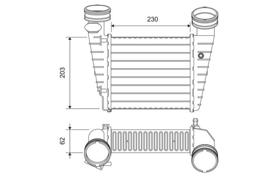 Intercooler, laddluftkylare 818720 Valeo