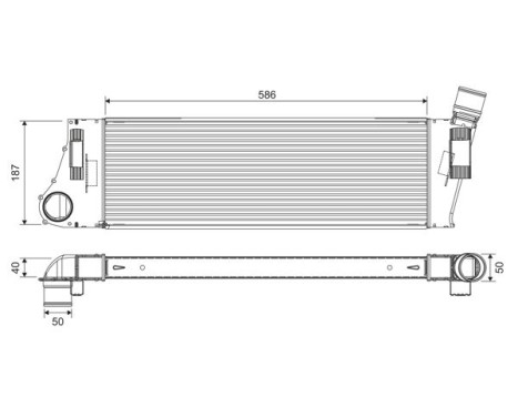 Intercooler, laddluftkylare 818727 Valeo