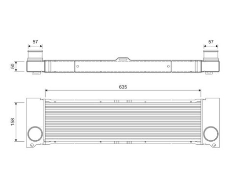 Intercooler, laddluftkylare 818807 Valeo