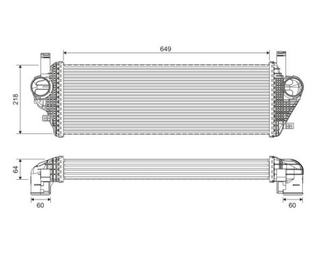 Intercooler, laddluftkylare 822903 Valeo