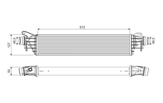 Intercooler, laddluftkylare 822909 Valeo