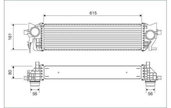 Intercooler, laddluftkylare 822930 Valeo
