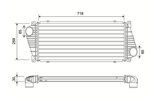 Intercooler, laddluftkylare 822937 Valeo
