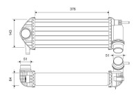 Intercooler, laddluftkylare 822948 Valeo
