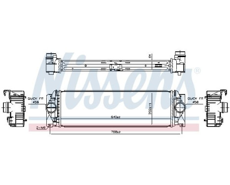 Intercooler, laddluftkylare 961312 Nissens