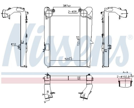 Intercooler, laddluftkylare 961314 Nissens