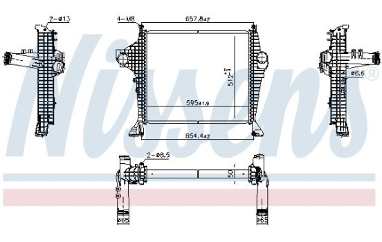 Intercooler, laddluftkylare 961327 Nissens, bild 5