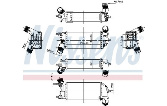 Intercooler, laddluftkylare 961360 Nissens