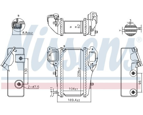 Intercooler, laddluftkylare 961586 Nissens