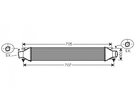 Laddluftkylare 37004422 International Radiators, bild 2