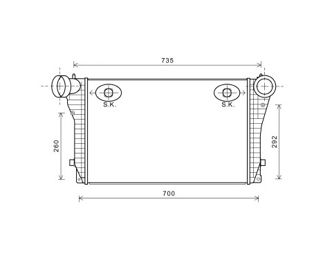 Laddluftkylare 58004319 International Radiators, bild 2