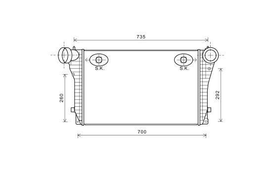 Laddluftkylare 58004319 International Radiators, bild 2
