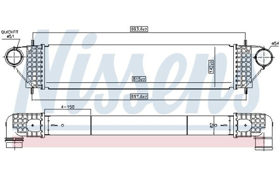 Laddluftkylare 961005 Nissens, bild 2