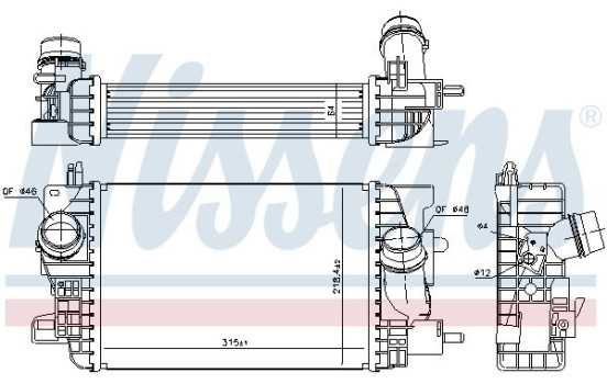 Laddluftkylare 96196 Nissens, bild 2