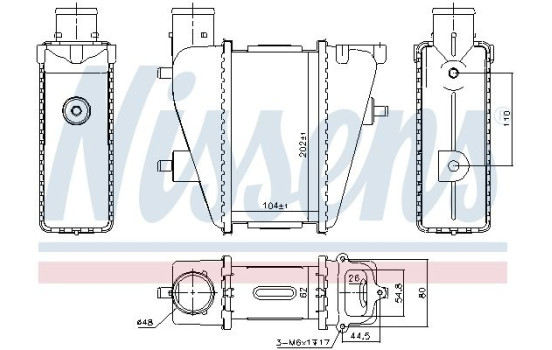 Laddluftkylare 96232 Nissens, bild 2