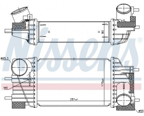 Laddluftkylare 96360 Nissens, bild 2