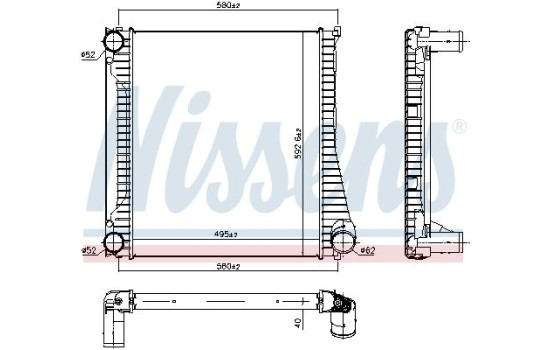 Laddluftkylare 96422 Nissens, bild 2