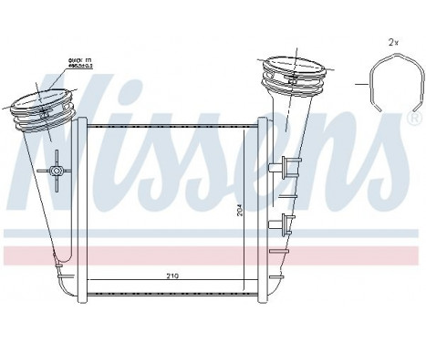 Laddluftkylare 96468 Nissens, bild 2