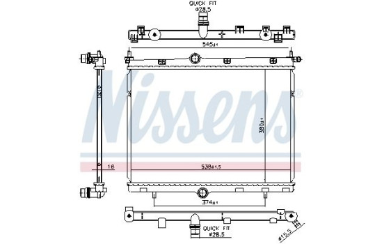Kylare **FÖRSTA PASSNING** 606859 Nissens