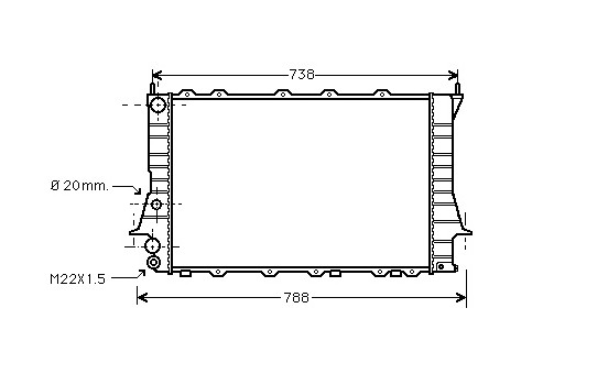 Kylare, motorkylning 03002077 International Radiators