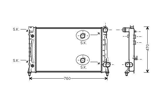 Kylare, motorkylning 03002158 International Radiators