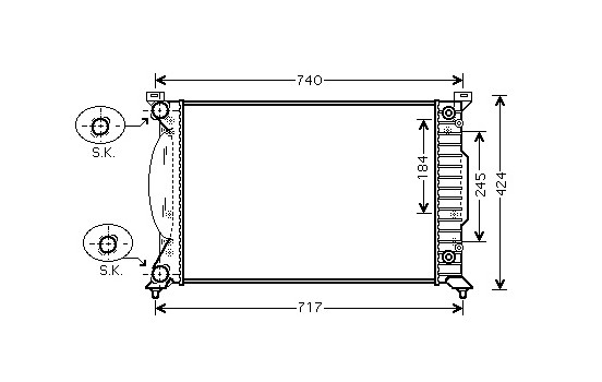Kylare, motorkylning 03002241 International Radiators