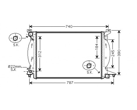 Kylare, motorkylning 03002243 International Radiators