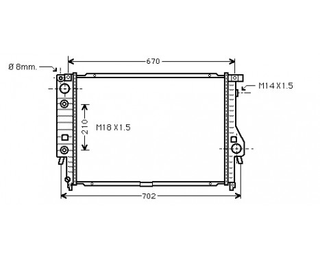 Kylare, motorkylning 06002092 International Radiators