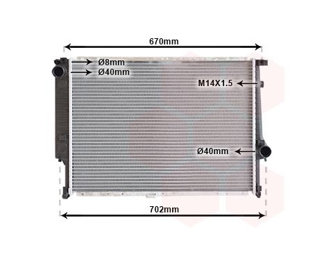 Kylare, motorkylning 06002102 International Radiators, bild 2