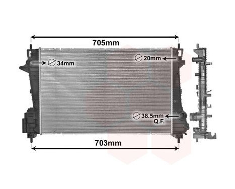 Kylare, motorkylning 08002060 International Radiators