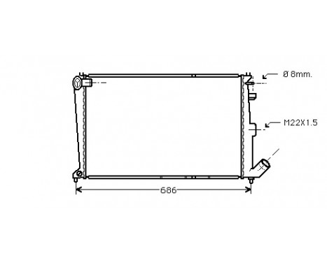 Kylare, motorkylning 09002066 International Radiators