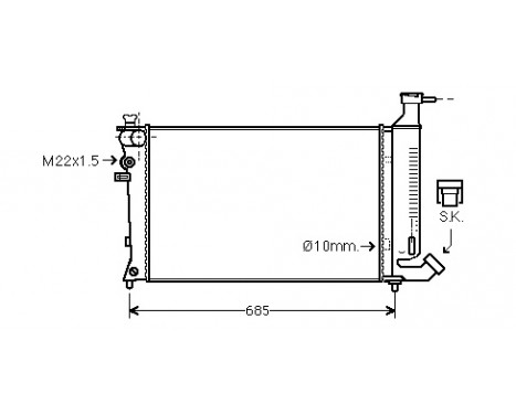 Kylare, motorkylning 09002124 International Radiators