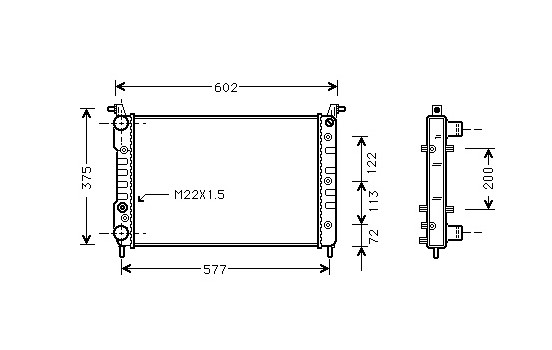 Kylare, motorkylning 17002224 International Radiators