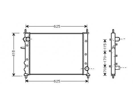 Kylare, motorkylning 17002227 International Radiators