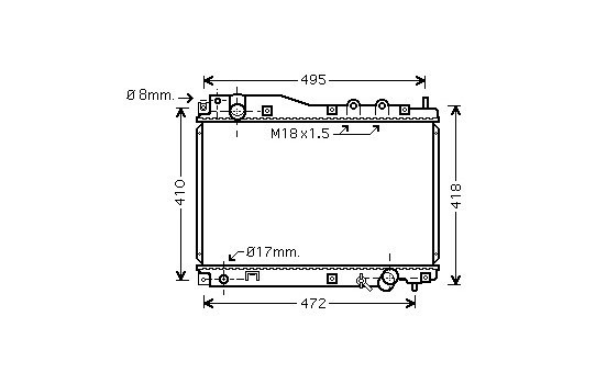 Kylare, motorkylning 25002204 International Radiators
