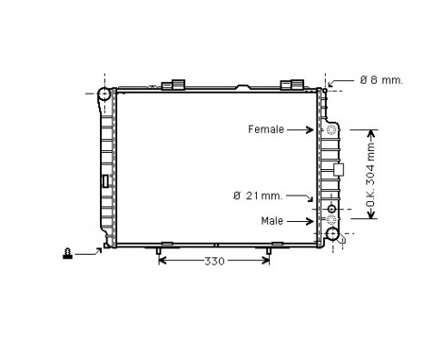 Kylare, motorkylning 30002208 International Radiators