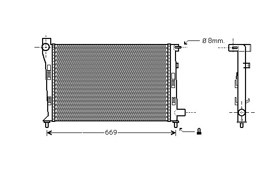 Kylare, motorkylning 30002281 International Radiators