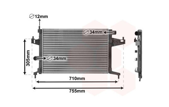 Kylare, motorkylning 37002306 International Radiators, bild 2