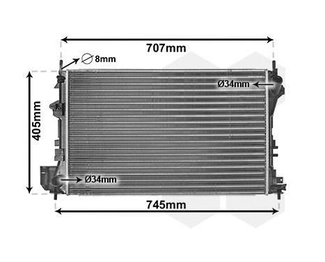 Kylare, motorkylning 37002338 International Radiators, bild 2
